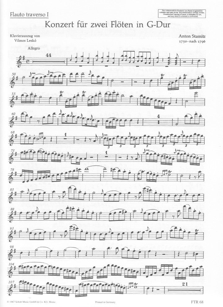 Stamitz, A :: Konzert G-dur [Concerto in G major]