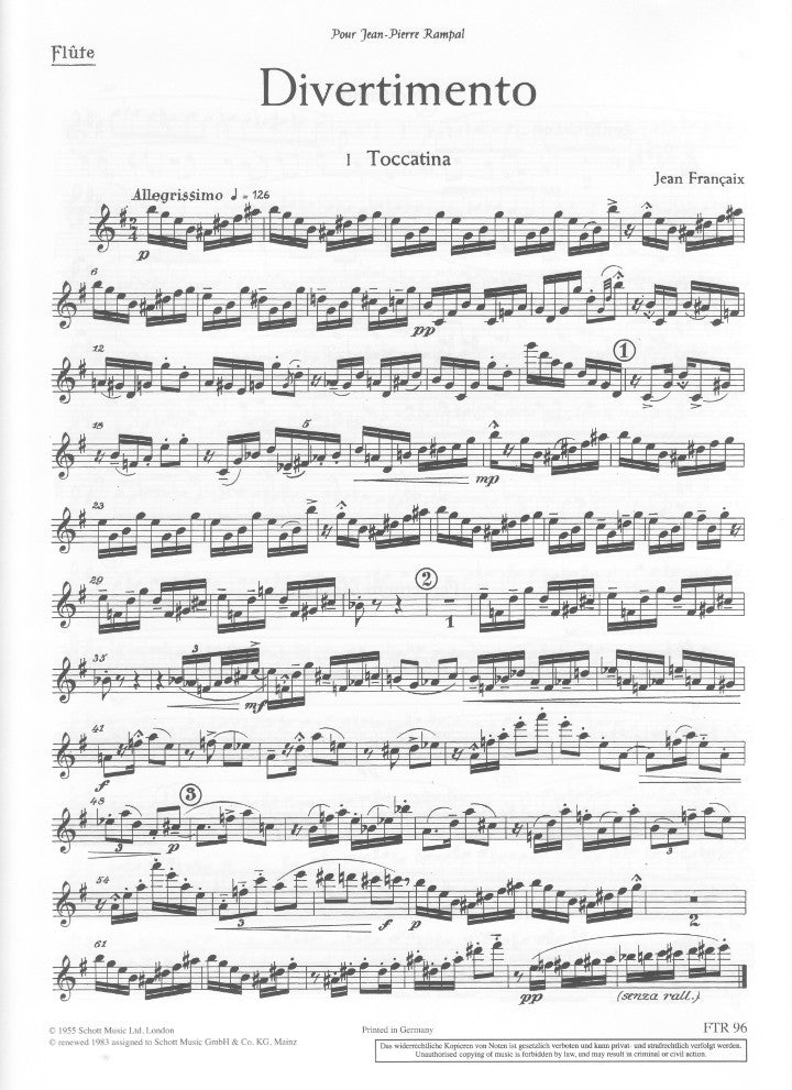 Francaix, J :: Divertimento