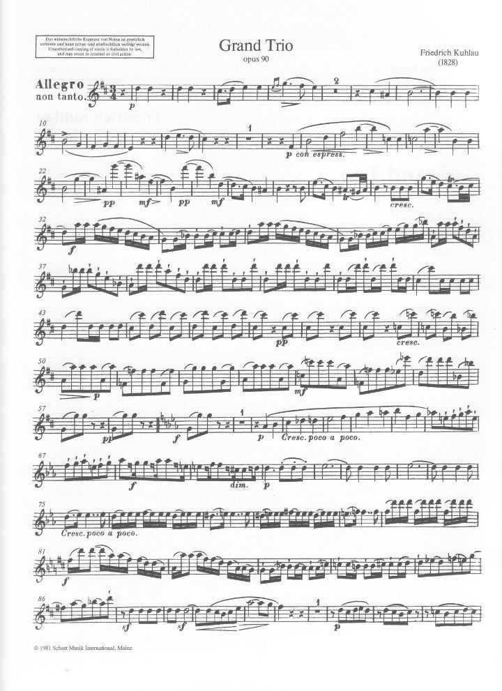 Kuhlau, F :: Grand Trio, op. 90