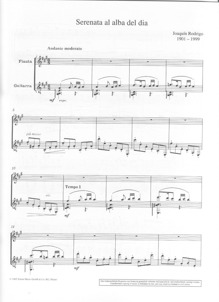 Rodrigo, J :: Serenata al alba del dia [Serenade to the dawn]
