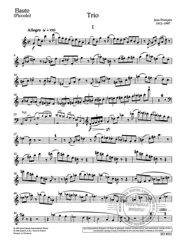 Francaix, J :: Trio