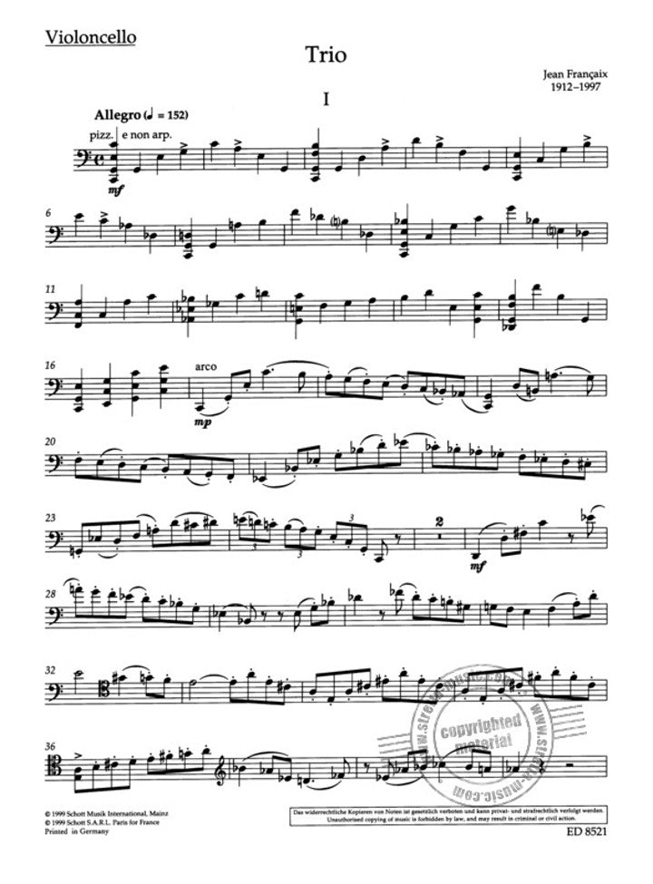 Francaix, J :: Trio
