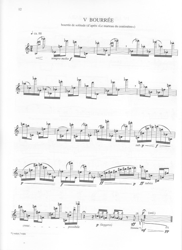 Holliger, H :: Sonate (in)solit(air)e