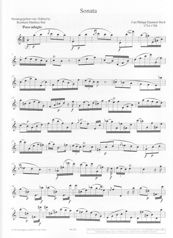 Bach, CPE :: Sonata a-Moll [Sonata in A minor]