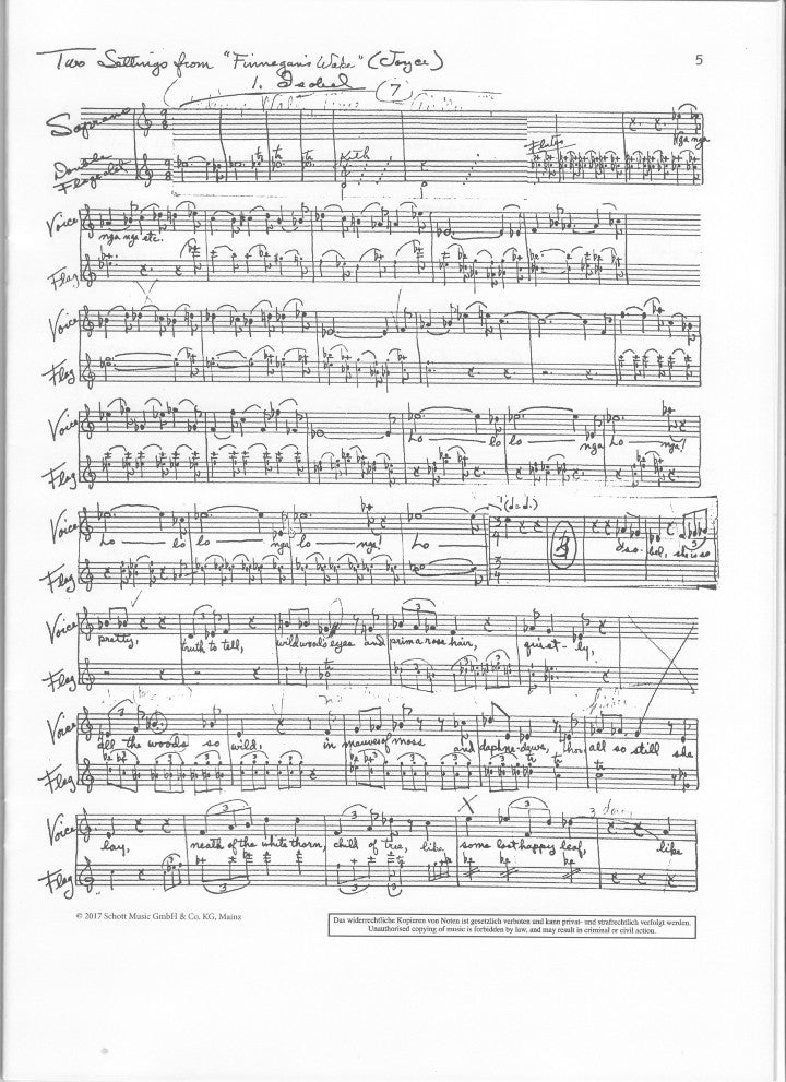 Partch, H :: Two Settings from 'Finnegan's Wake'