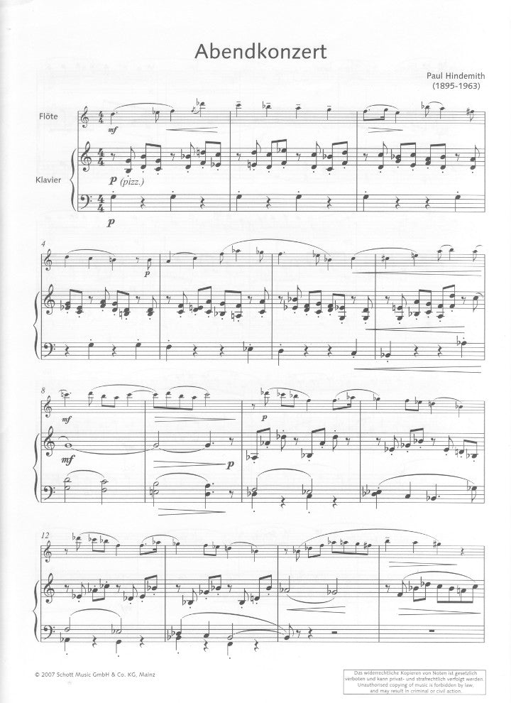 Hindemith, P :: Abendkonzert [Evening Concert]