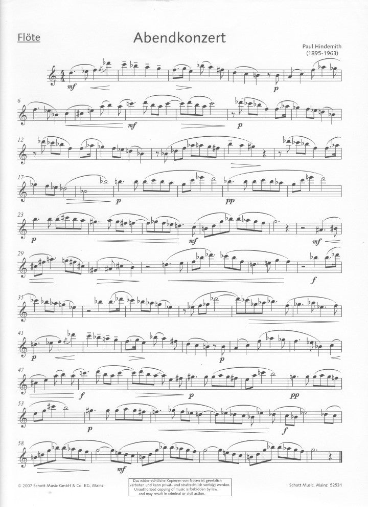 Hindemith, P :: Abendkonzert [Evening Concert]