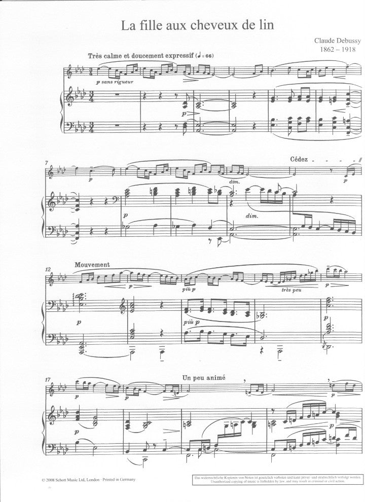 Debussy, C :: La fille aux cheveux de lin [The Girl with the Flaxen Hair]