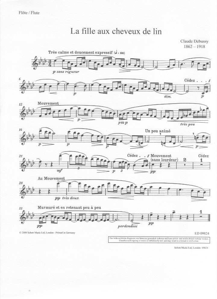 Debussy, C :: La fille aux cheveux de lin [The Girl with the Flaxen Hair]