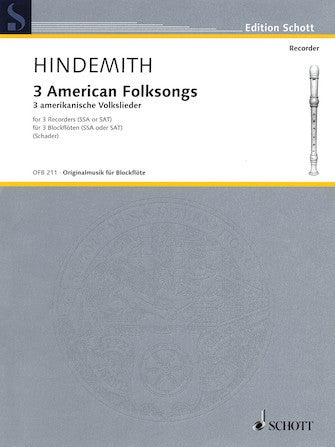 Hindemith, P :: 3 American Folksongs
