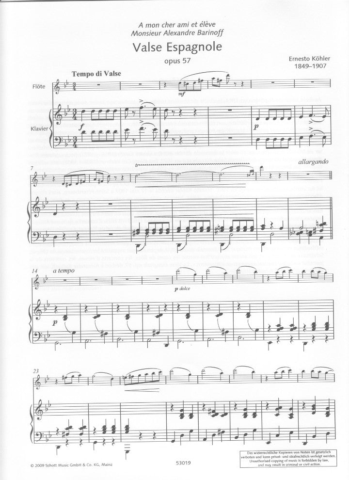 Kohler, E :: Valse Espagnole [Spanish Waltz] op. 57
