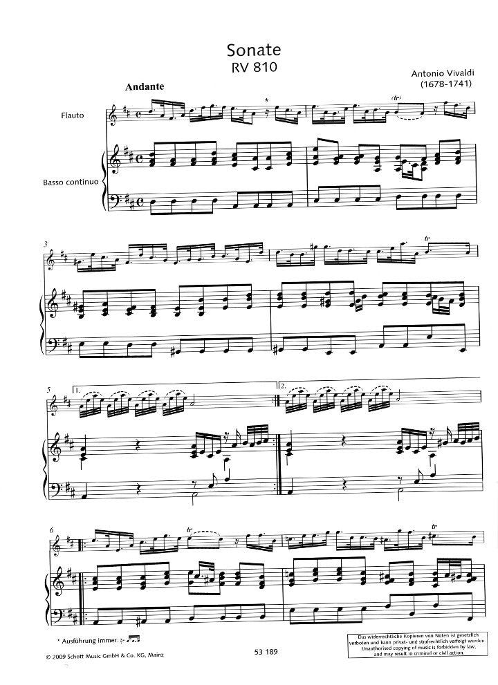 Vivaldi, A :: Sonata in D major RV 810