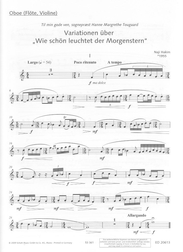Hakim, N :: Wie schon leuchtet der Morgenstern [How Beautiful Shines the Morningstar]