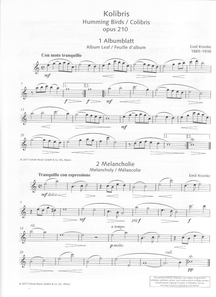 Kronke, E :: Kolibris [Humming Birds] op. 210