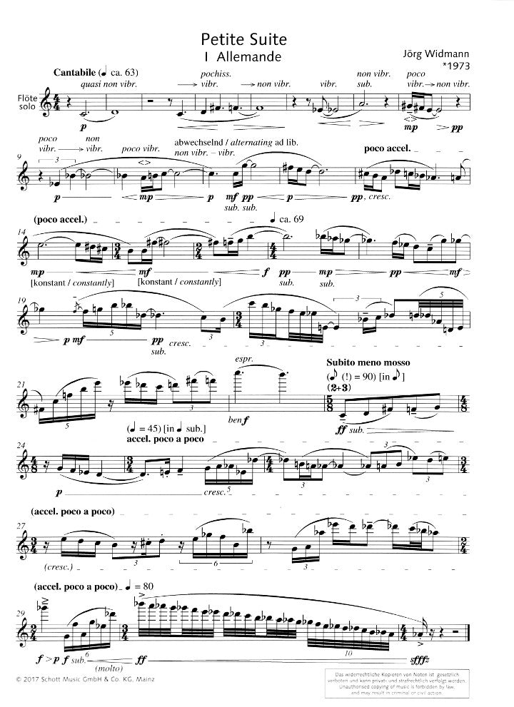 Widmann, J :: Petite Suite