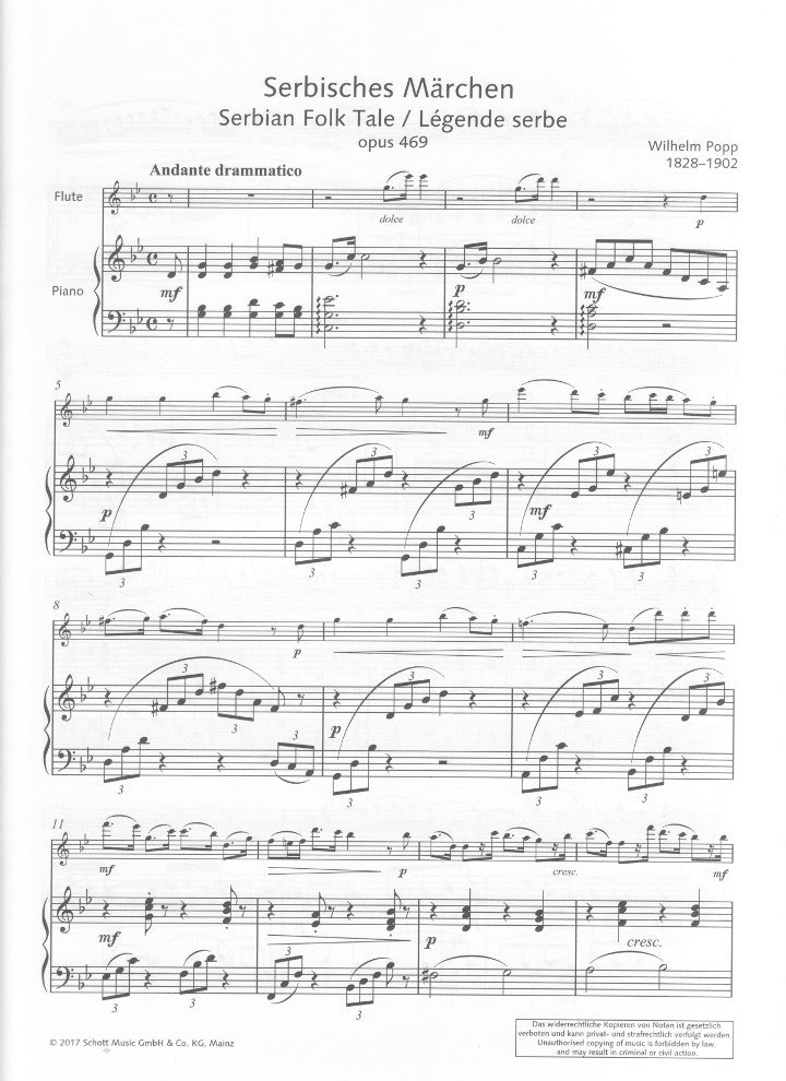 Popp, W :: Popp for Flute: 7 European Salon Pieces