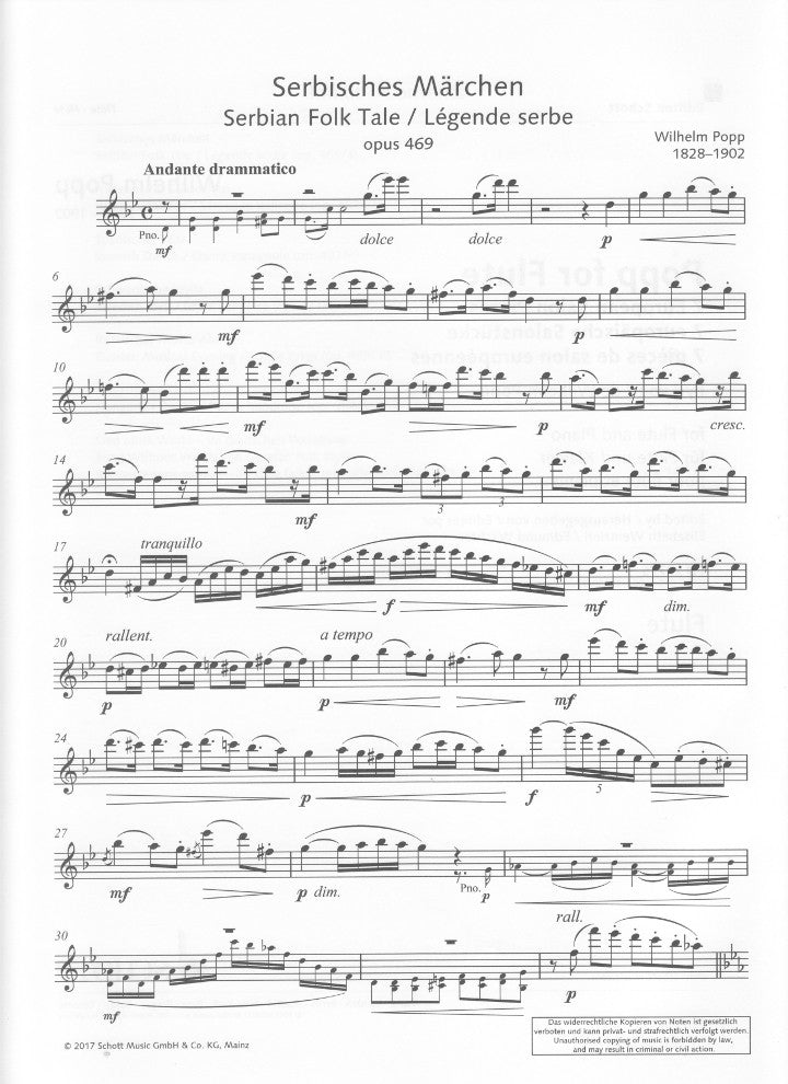 Popp, W :: Popp for Flute: 7 European Salon Pieces
