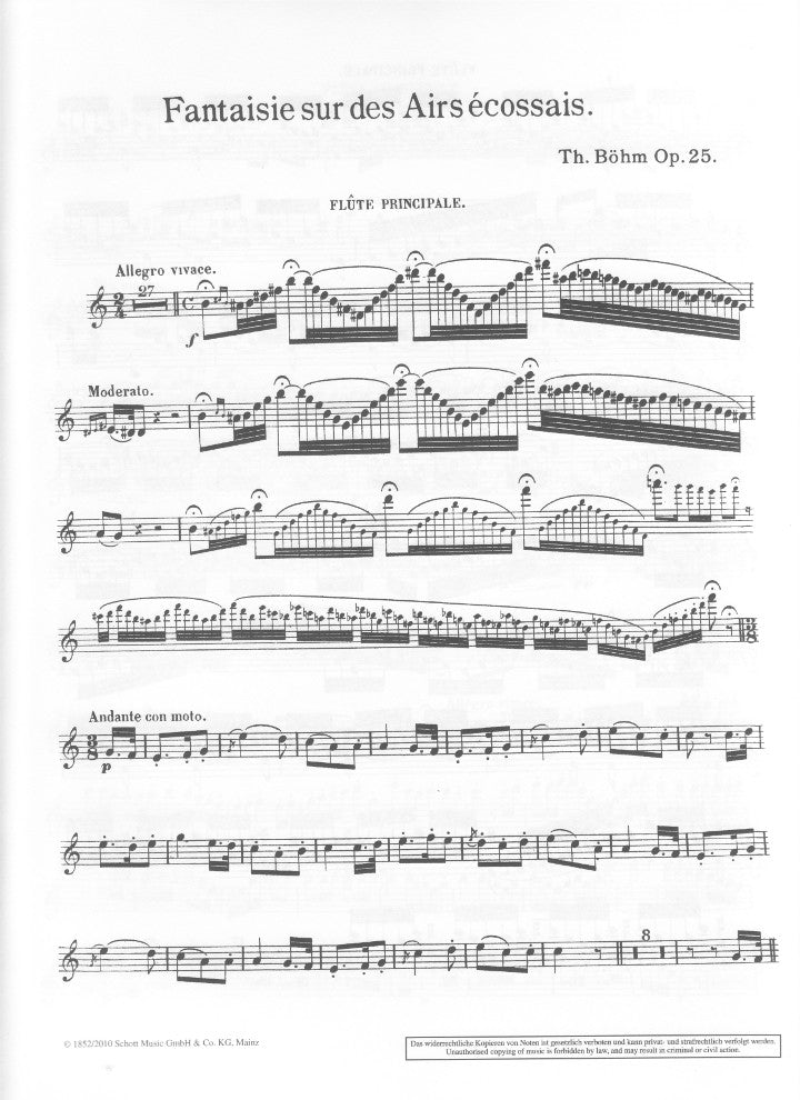 Boehm, T :: Fantaisie sur des airs ecossais [Fantasy on Scottish Airs] op. 25