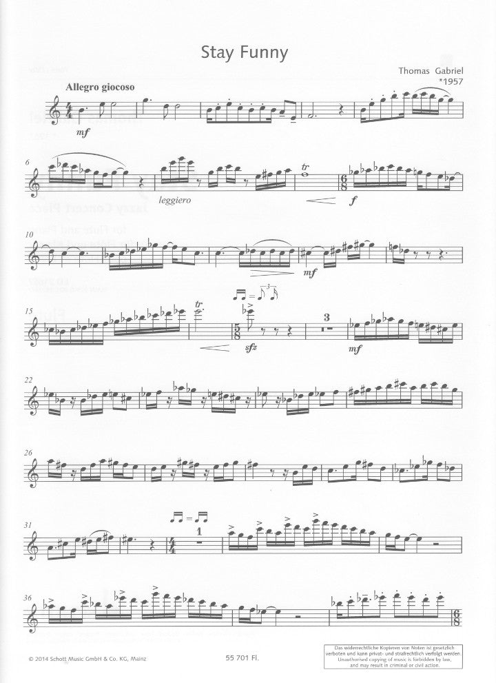 Gabriel, T :: Stay Funny: Jazzy Concert Piece