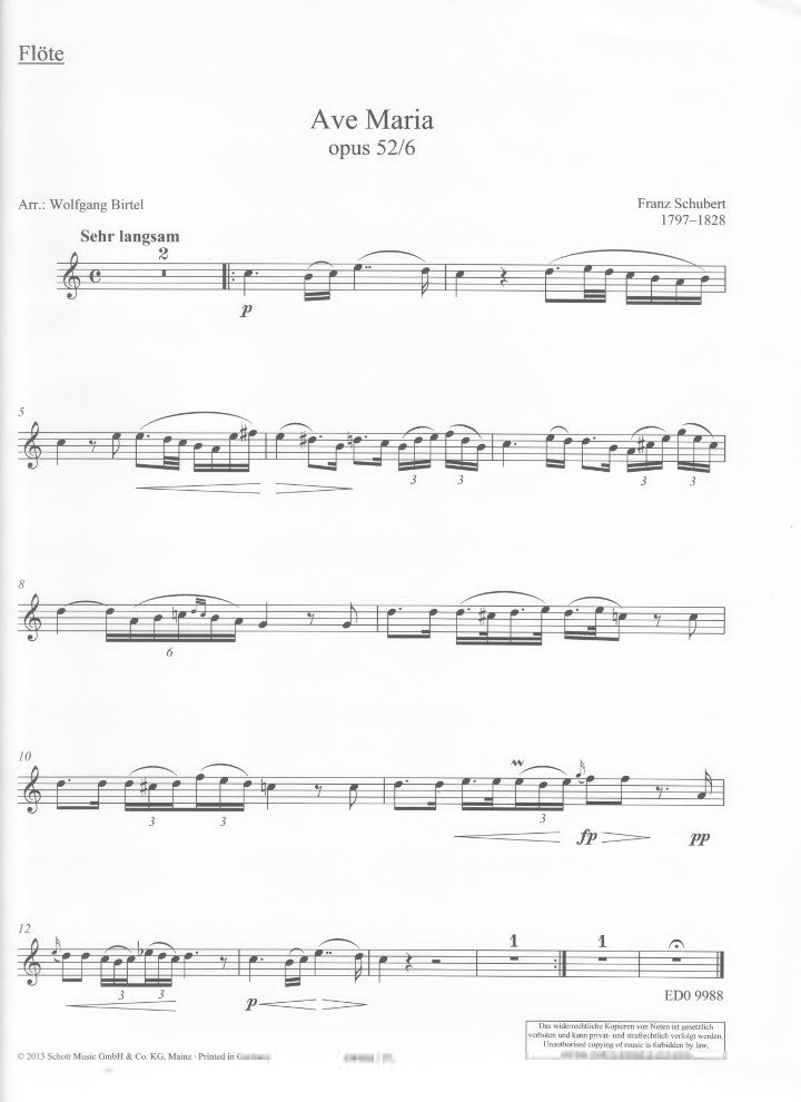 Schubert, F :: Ave Maria Op. 52, No. 6