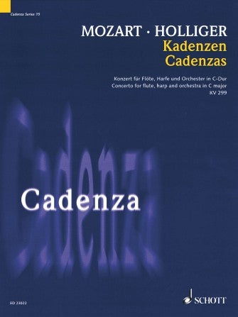 Holliger, H :: Kadenzen [Cadenzas]: Concerto for Flute and Harp, C Major KV 299