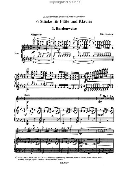 Amirov, F :: Sechs Stucke [Six Pieces]