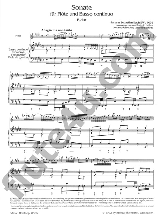 Bach, JS :: Sonata in E Major BWV 1035