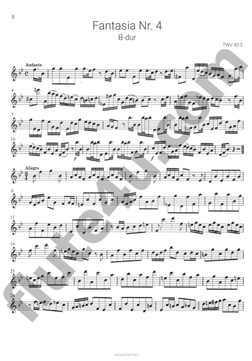Telemann, GP :: 12 Fantasias TWV 40:2-13