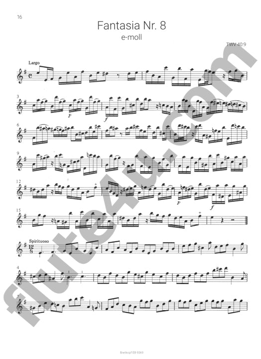 Telemann, GP :: 12 Fantasias TWV 40:2-13