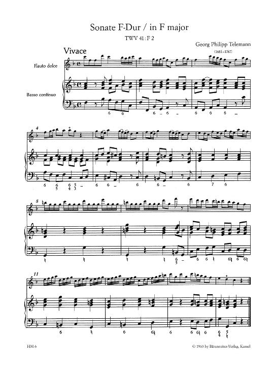 Telemann, GP :: Vier Sonaten [Four Sonatas]