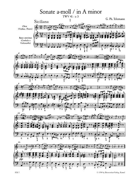 Telemann, GP :: Sonaten und Spielstucke [Sonatas and Pieces] from 'Der getreue Musikmeister'