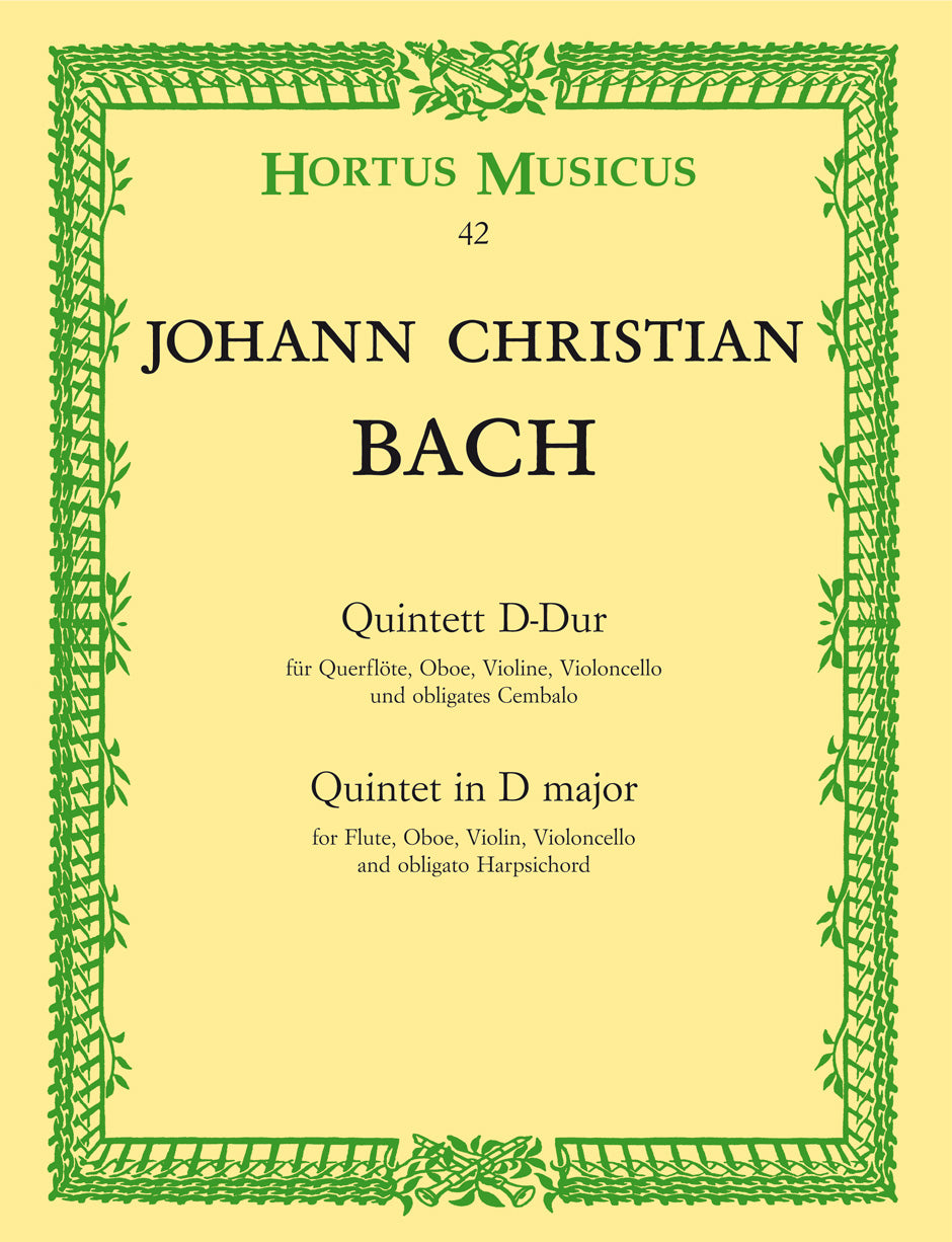 Bach, JC :: Quintett D-Dur [Quintet in D Major]
