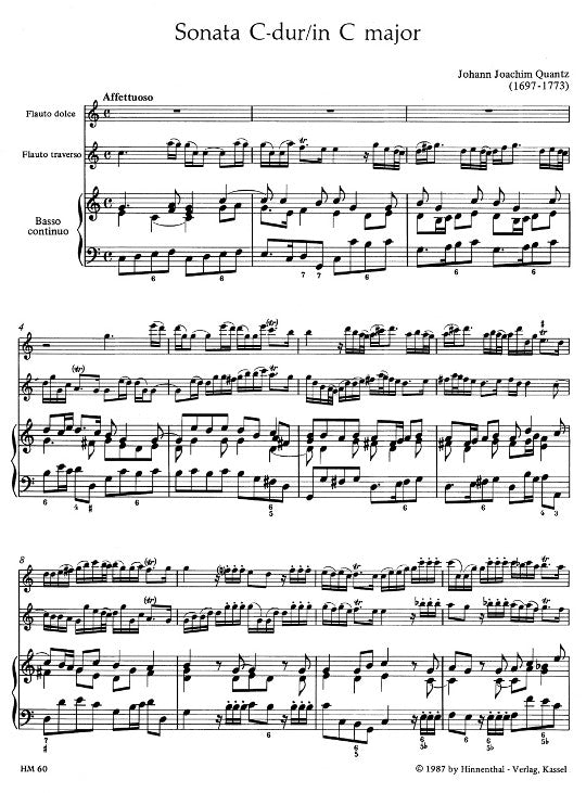Quantz, JJ :: Triosonate C-Dur [Trio Sonata in C major]