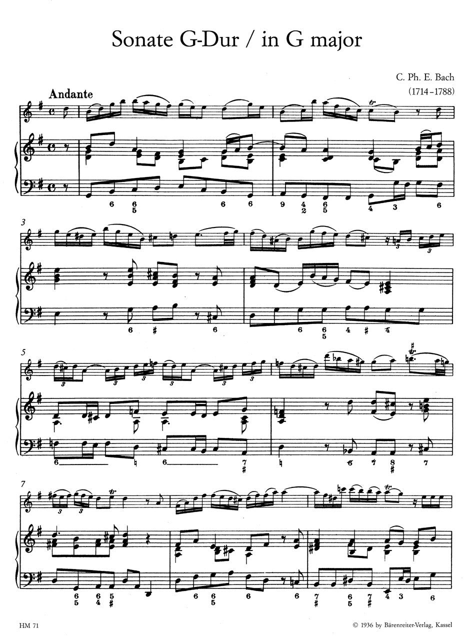 Bach, CPE :: Sonaten [Sonatas] Book 1