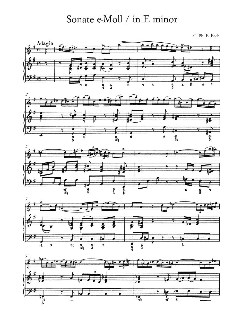 Bach, CPE :: Sonaten [Sonatas] Book 1
