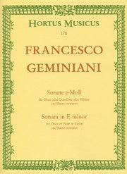 Geminiani, F :: Sonate e-Moll [Sonata in E minor]