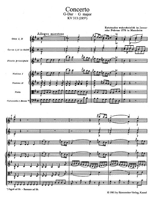 Mozart, WA :: Die Werke fur Flote und Orchester [The Works for Flute and Orchestra] - Study Score