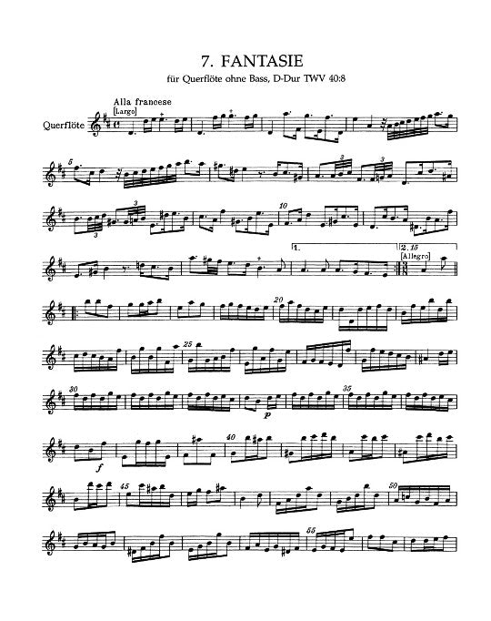 Telemann, GP :: Zwolf Fantasien [Twelve Fantasias]