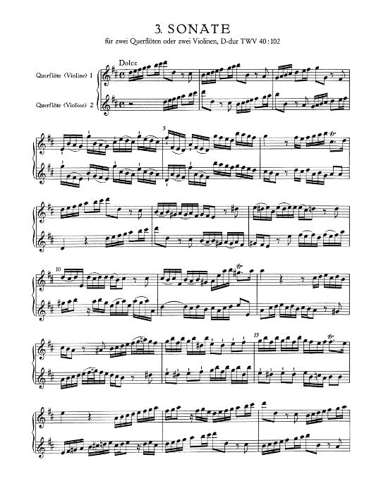 Telemann, GP :: Sechs Sonaten [Six Sonatas] op. 2 TWV 40:101-106 - Volume I