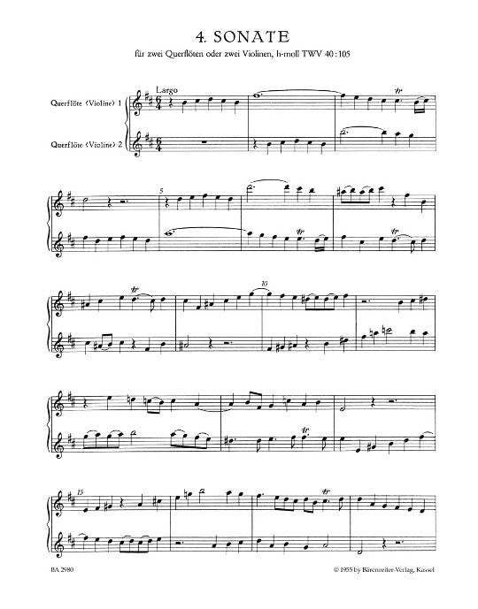 Telemann, GP :: Sechs Sonaten [Six Sonatas] op. 2 TWV 40:101-106 - Volume II