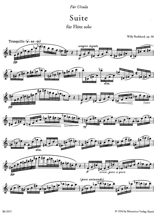 Burkhard, W :: Suite op. 98