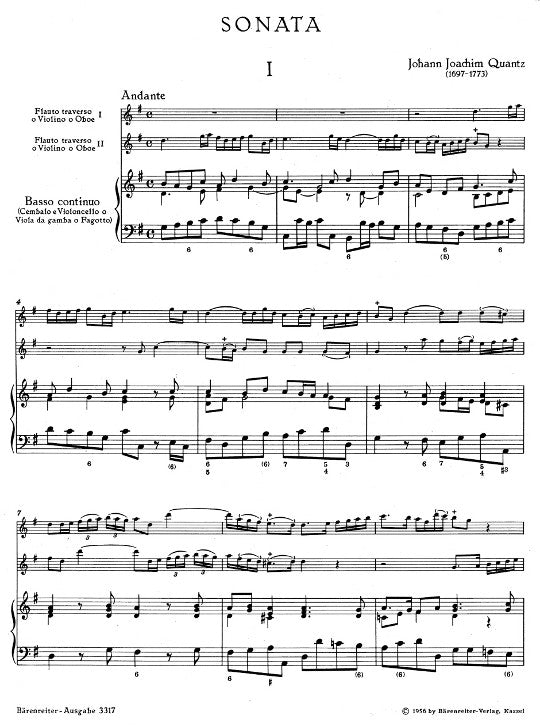 Quantz, JJ :: Triosonate G-dur [Trio Sonata in G major]