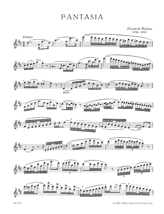Kuhlau, F :: Fantasie D-dur [Fantasia in D major ] op. 38/1
