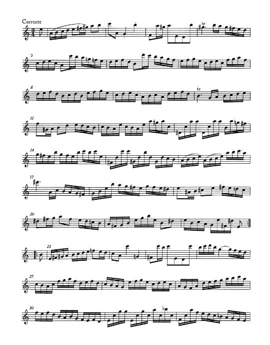 Bach, JS :: Partita a-Moll [Partita in A minor] BWV 1013