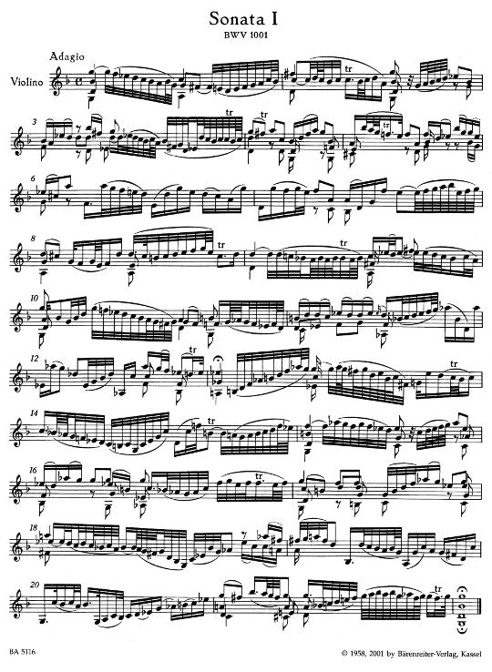 Bach, JS :: Drei Sonaten und drei Partiten [Three Sonatas and Three Partitas] BWV 1001-1006