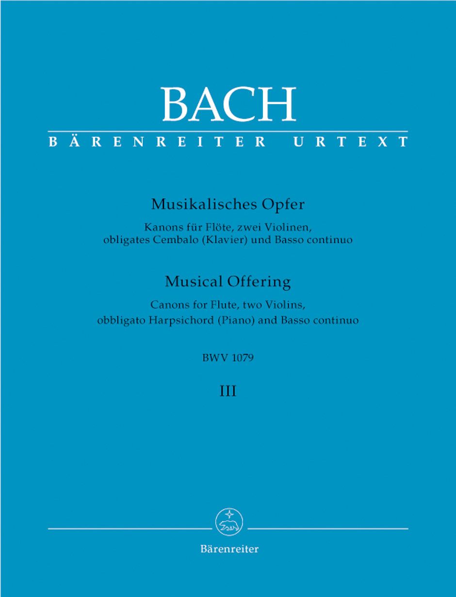 Bach, JS :: Musikalisches Opfer [Musical Offering] Volume III - Kanons [Canons]