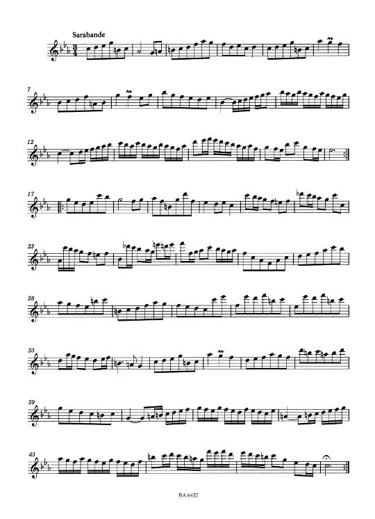 Bach, JS :: Partita nach BWV 1013 in c-Moll [Partita according to BWV 1013 in C minor]