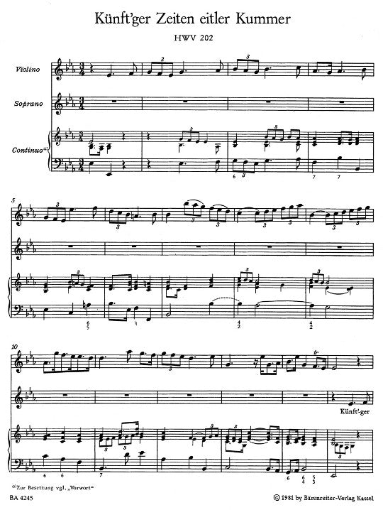 Handel, GF :: Neun deutsche Arien [Nine German Arias] HWV 202-210