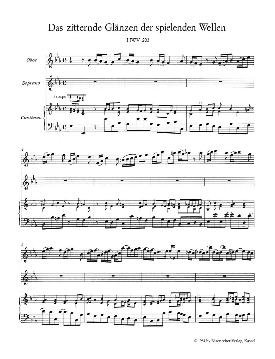 Handel, GF :: Neun deutsche Arien [Nine German Arias] HWV 202-210