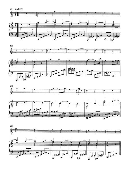 Mozart, WA :: Zwolf Variationen uber das franzosische Lied 'Ah, vous dirai-je Maman' [Twelve Variations on the French song 'Ah Vous Dirai-je Maman']